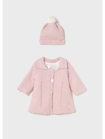 Mayoral Mayoral Girls Knit Cardigan & Bonnet