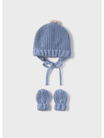 Mayoral Mayoral Boys Knit Bonnet & Mittens