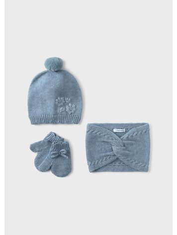 Mayoral Mayoral Girls Bonnet, Scarf & Mittens