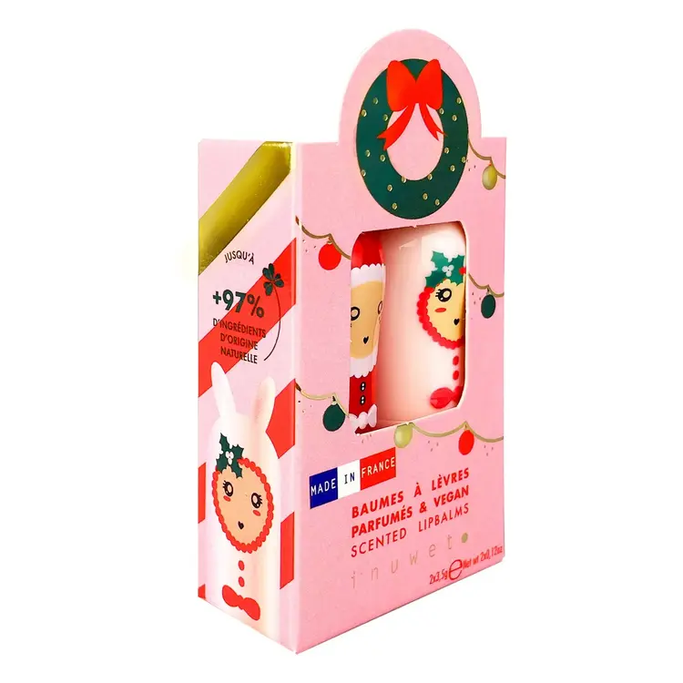 inuwet Inuwet Lip Balms- Mango & Candy Cane Garland Christmas