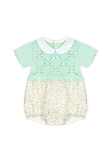 Dr.Kids Romper, DR.KIDS, Fille, 3M, Vert Floral, DK260, PE26