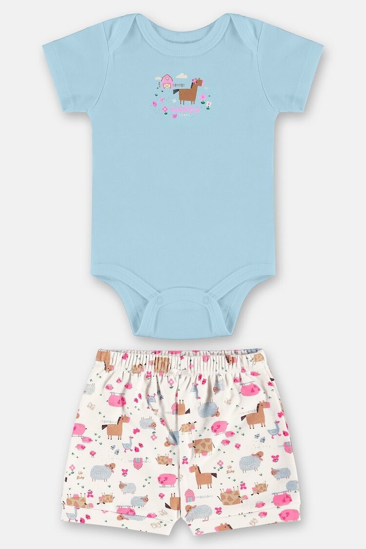 UPBABY Ensemble Body + Shorts Up Baby Fille