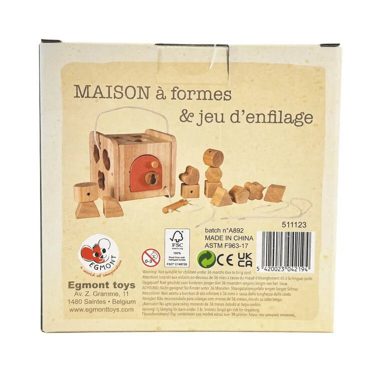 Egmont Toys Maison à Formes & Jeu d'Enfilage Egmont Toys