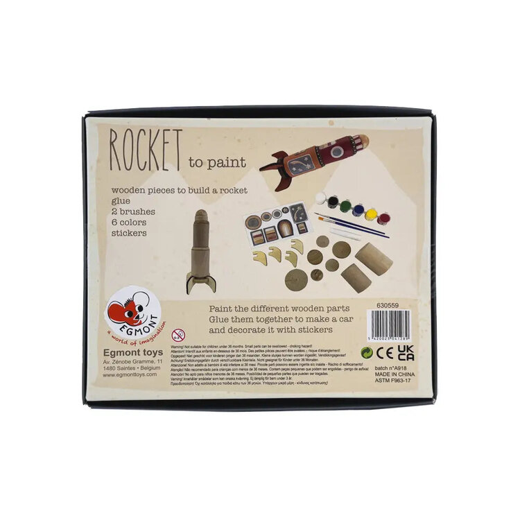 Egmont Toys Fusée en Bois à Peindre Egmont Toys