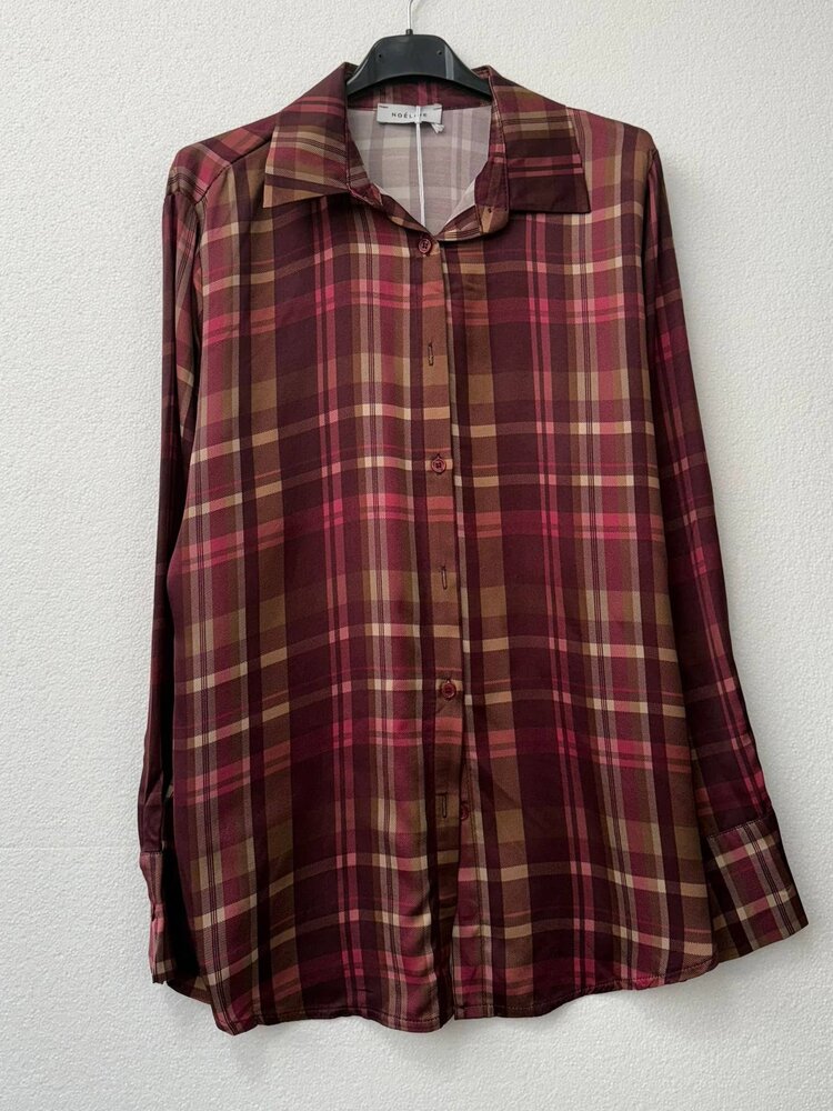 Noeline Chemise Satinée à Carreaux Noeline