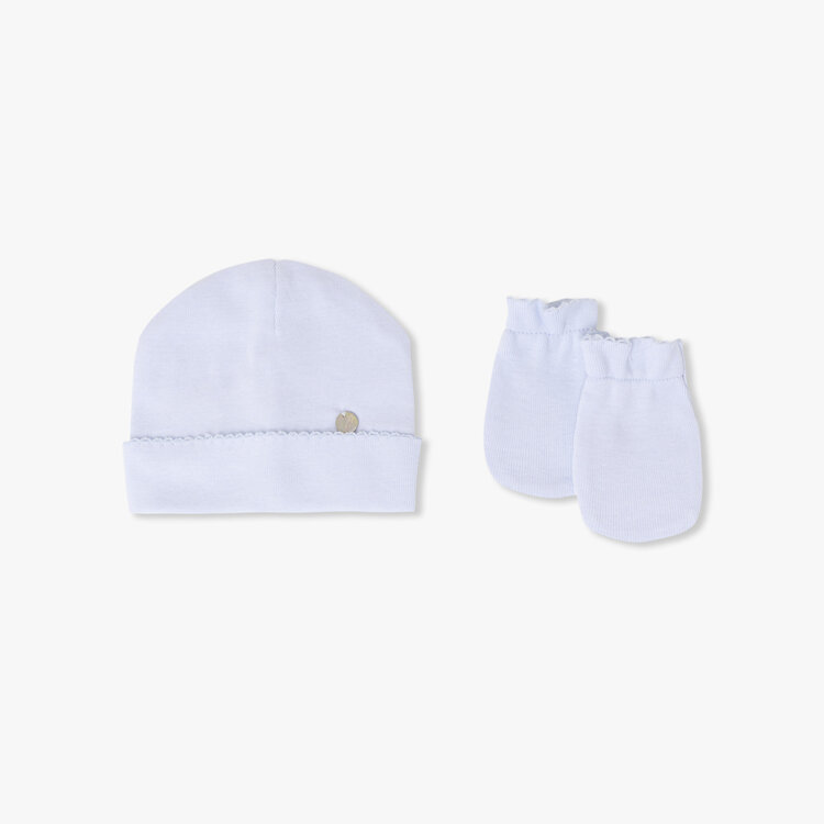 Pureté du Bébé Bonnet et Mitaines Pureté Fille