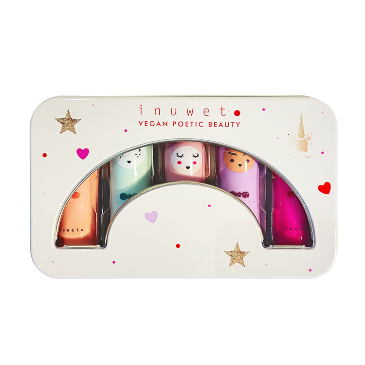 inuwet Inuwet 5 Lip Balms Rainbow Delux Box