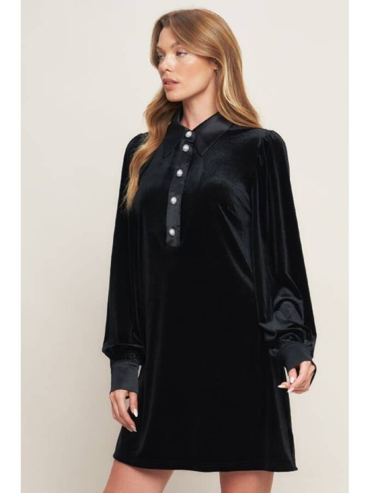 Flying Tomato Mini-Robe en Velours Flying Tomato