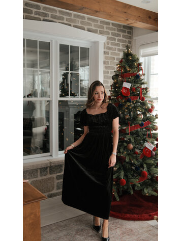 Vine & Love Robe Longue en Velours Vine & Love