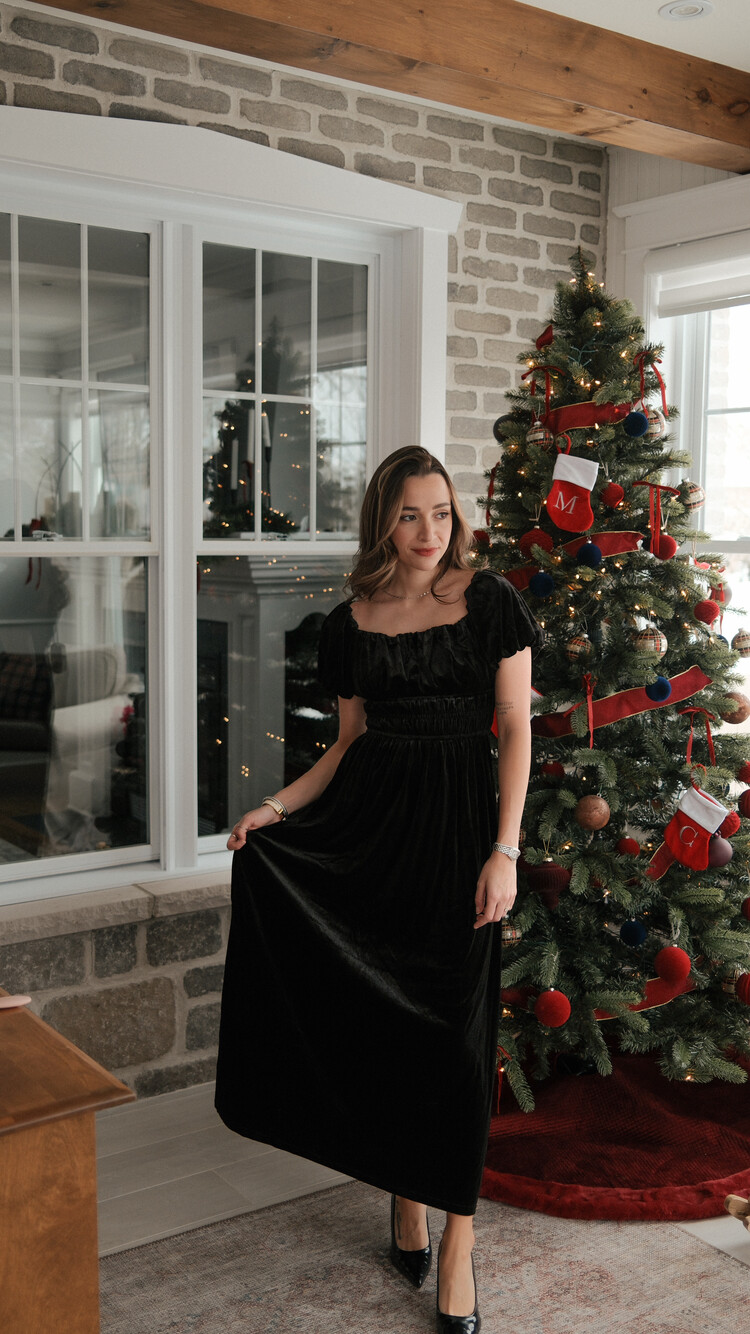 Vine & Love Vine & Love Long Velvet Dress