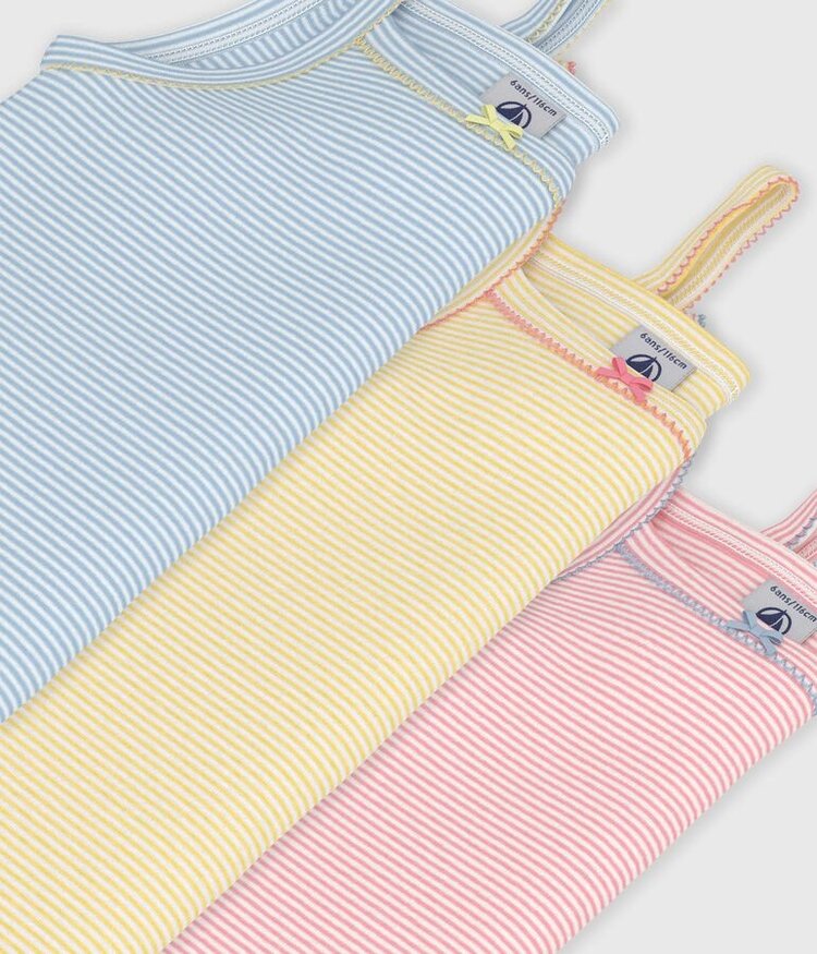 Petit Bateau Petit Bateau Girls 3 Camisoles Set