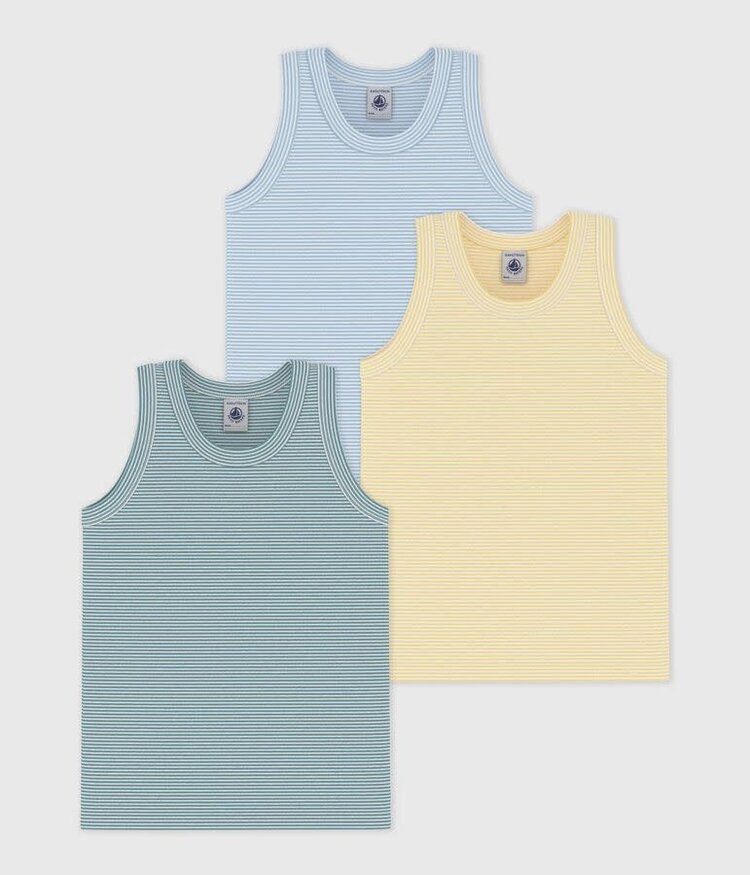 Petit Bateau Lot de 3 Camisoles Petit Bateau Garçon