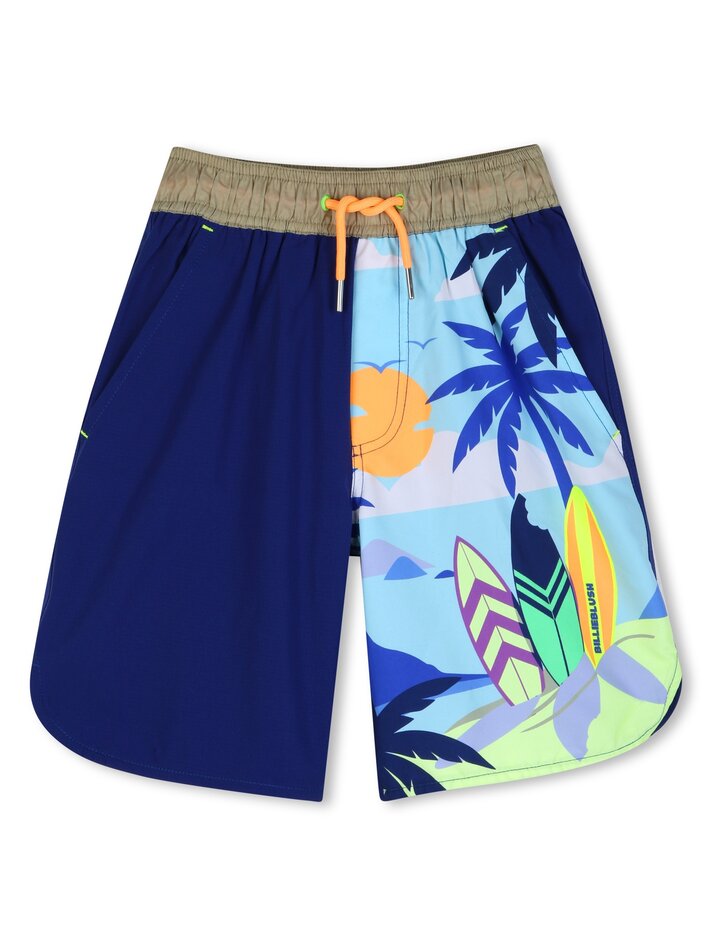 Acheter Bleu clair imprimé palmier - Shorts de bain imprimés (3-16yrs) from Luxembourg