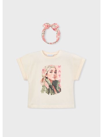 Mayoral Mayoral Girls T-Shirt & Headband