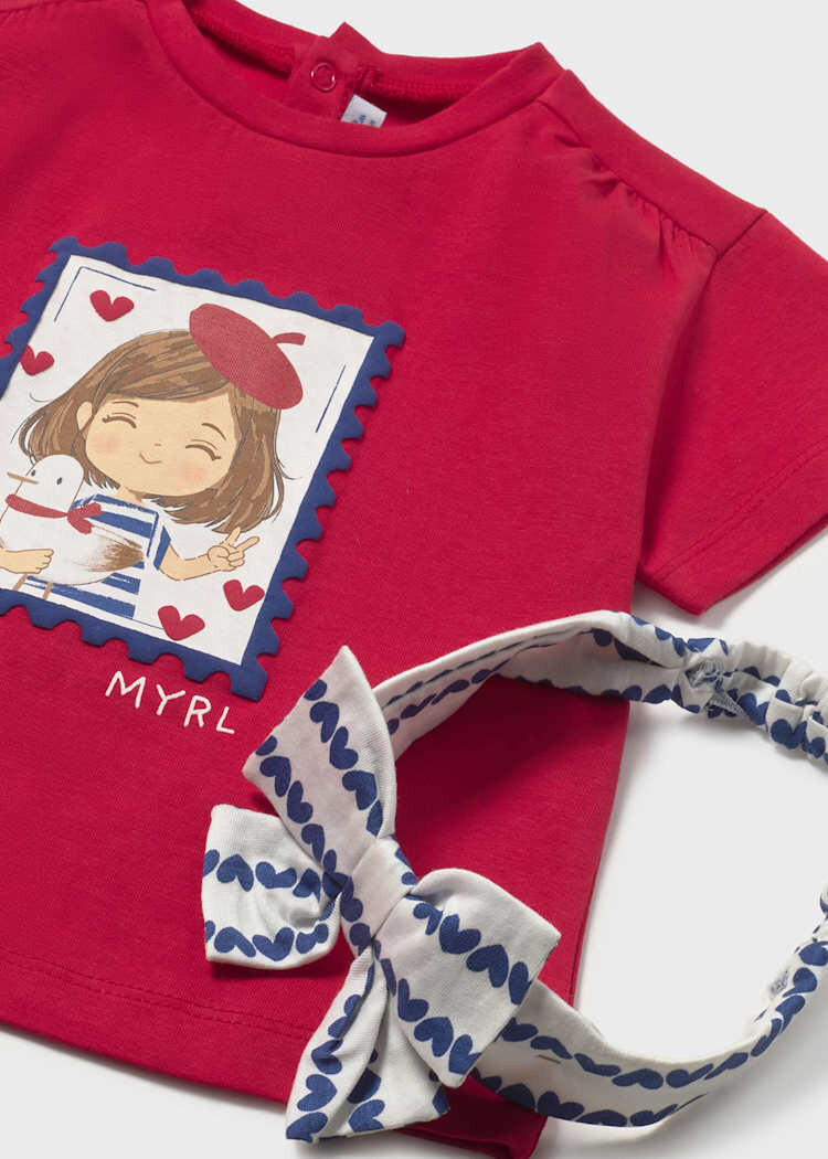 Mayoral Mayoral Girls T-Shirt with Headband