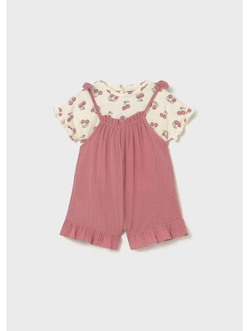 Mayoral Mayoral Girls Overalls & T-Shirt