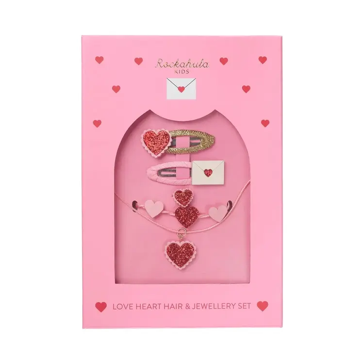 Rockahula Ensemble Bijoux & Clips Cheveux Love Heart Rockahula