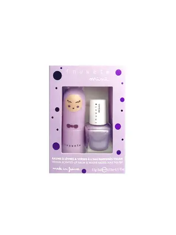 inuwet Duo Mauve Guimauve & Myrtille- Baume à Lèvres & Vernis Inuwet