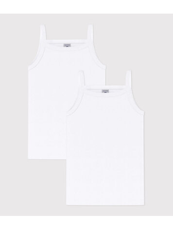 Petit Bateau Lot de 2 Camisoles à Bretelles Petit Bateau Fille