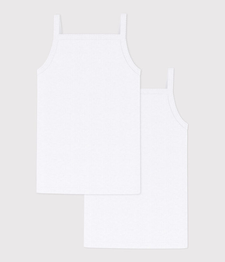 Petit Bateau Lot de 2 Camisoles à Bretelles Petit Bateau Fille