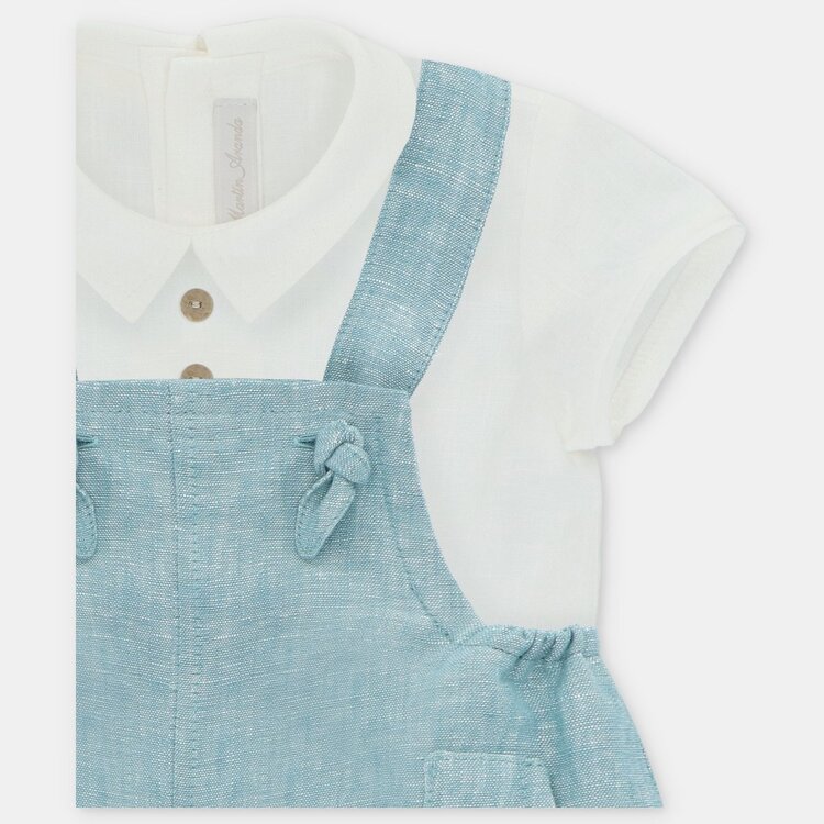 Martin Aranda Martin Aranda Boys Shirt & Overalls Set