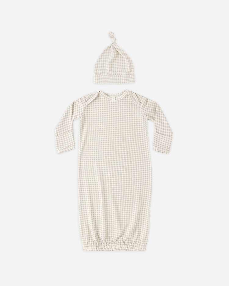 QUINCY MAE Quincy Mae Boys Baby Gown & Bonnet Set