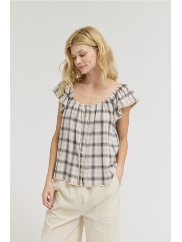 Grade & Gather Grade & Gather Checkered Blouse