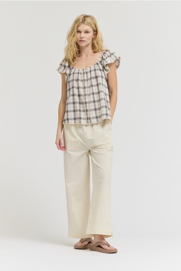 Grade & Gather Grade & Gather Checkered Blouse