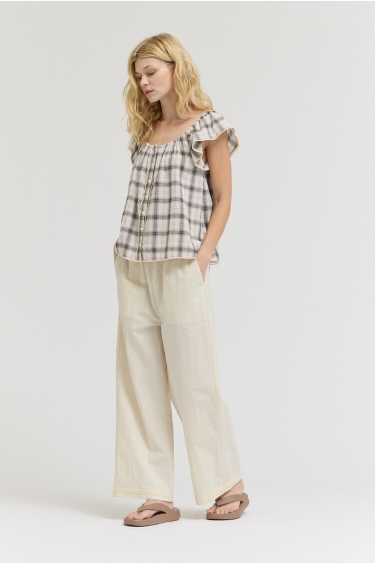 Grade & Gather Grade & Gather Checkered Blouse