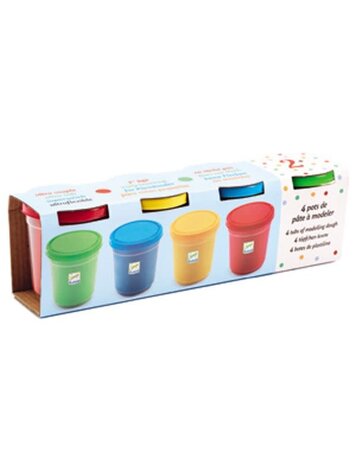 Djeco Djeco Modeling Clay - 4 Jars - Primary Colors