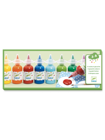 Djeco 8 bouteilles de gouache Djeco