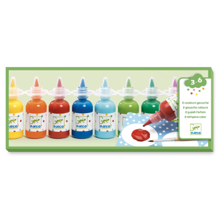 Djeco Djeco 8 Gouache Bottles