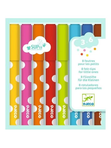 Djeco Djeco 8 Felt-Tips for Little Ones