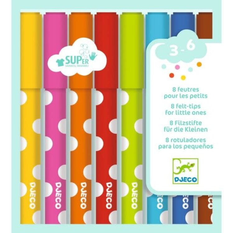 Djeco Djeco 8 Felt-Tips for Little Ones