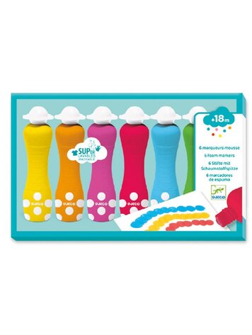 Djeco Djeco 6 Foam Markers