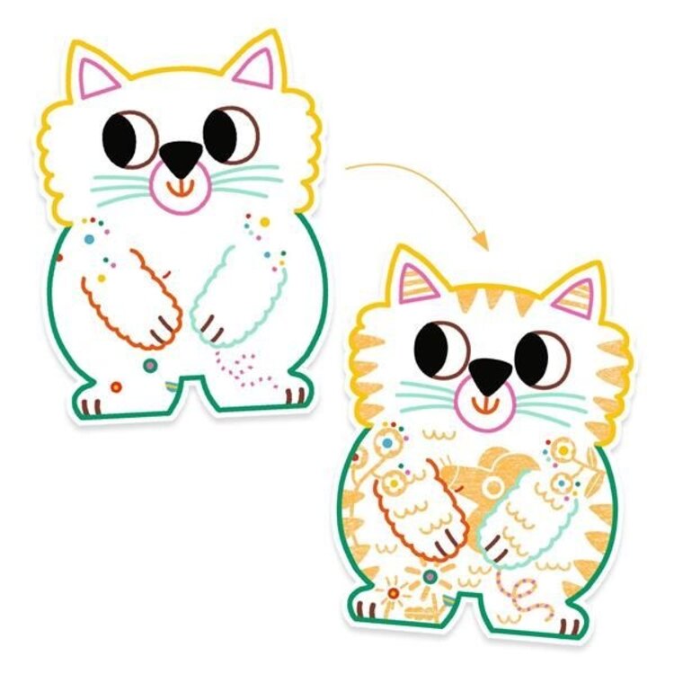 Djeco Djeco Color Reveal Pictures - Animaux Familiers