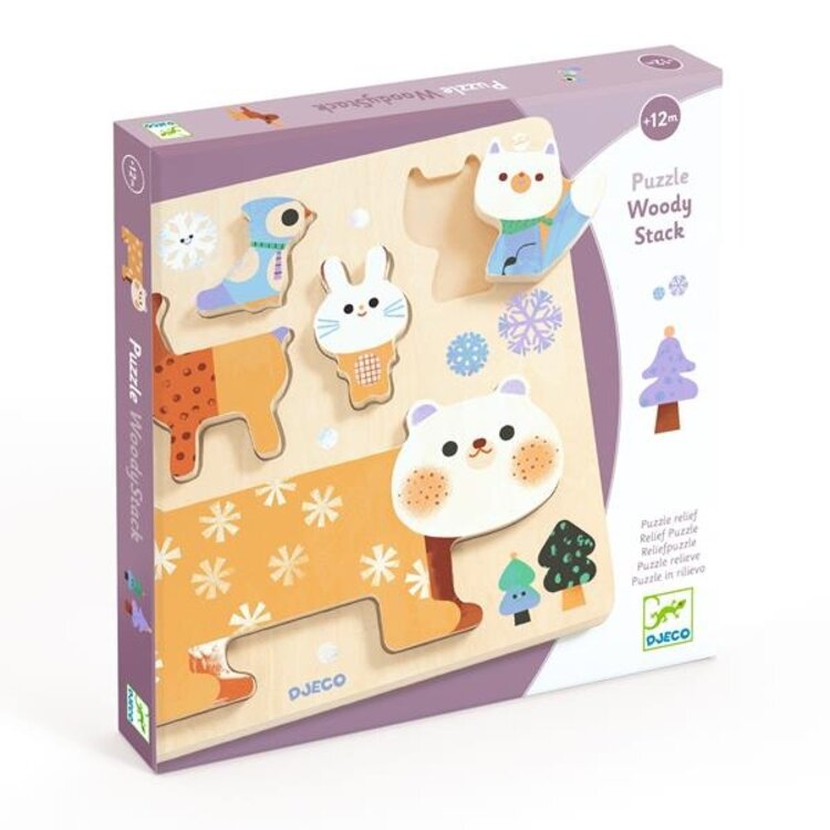 Djeco Djeco Wood Puzzle - WoodyStack - 5 pcs