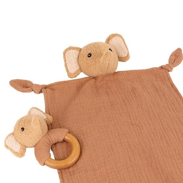 Egmont Toys Ollie Élephant - Doudou et Hochet - Coton Bio Egmont Toy