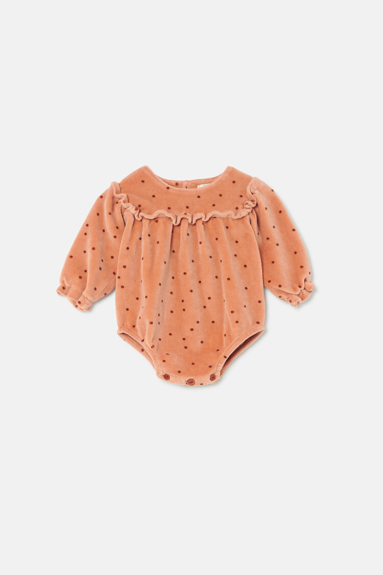 My Little Cozmo My Little Cozmo Girls Velvet Romper