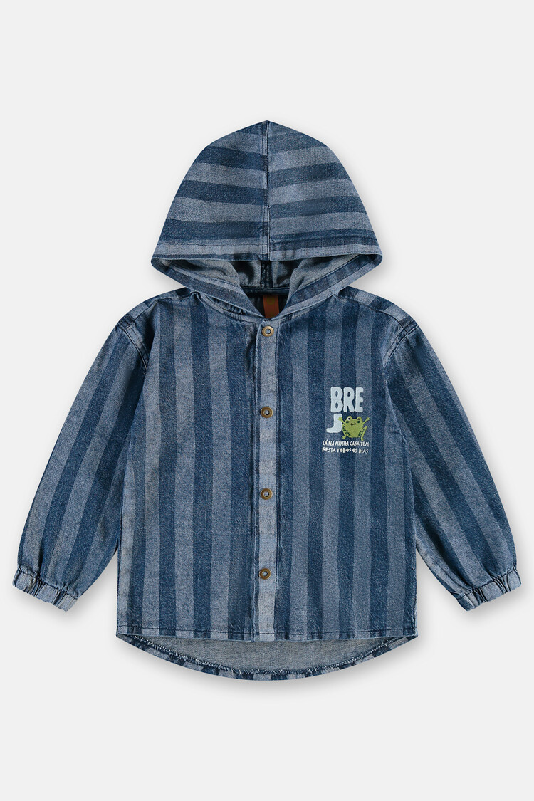 Três e Já Très E Já Boys Hooded Shirt