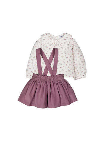Mayoral Blouse & Jupe à Bretelles Mayoral Fille
