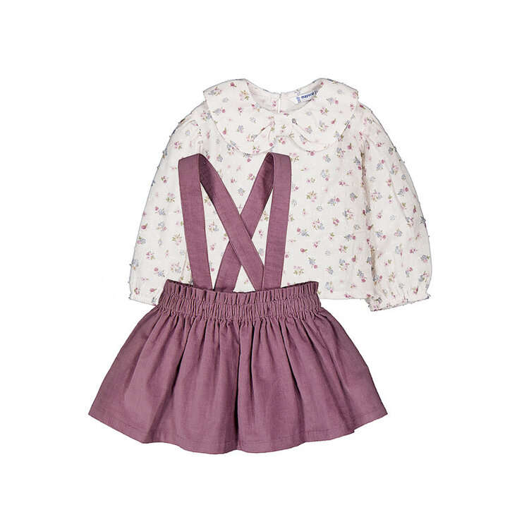 Mayoral Blouse & Jupe à Bretelles Mayoral Fille