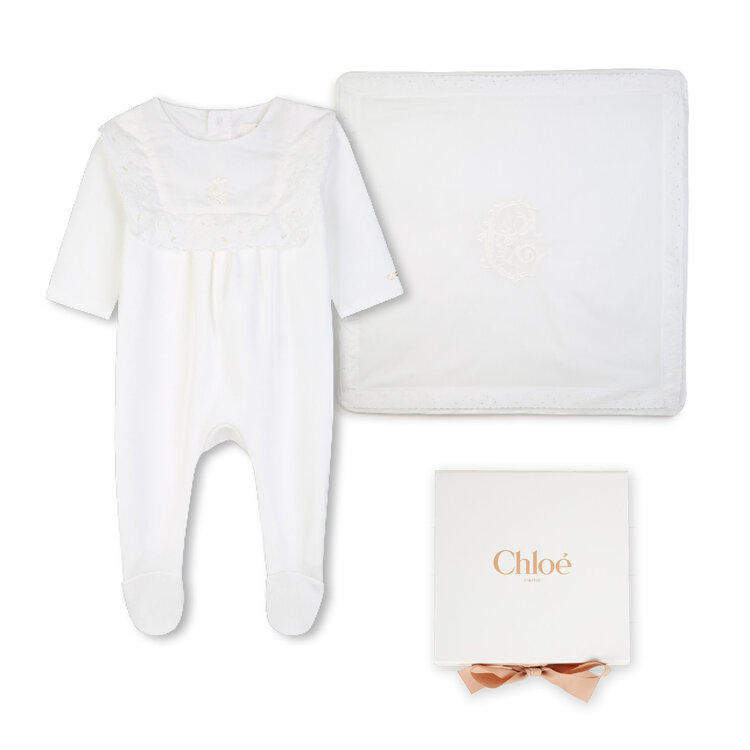 Chloé Chloé Girls Layette Blanket & Pajama Set