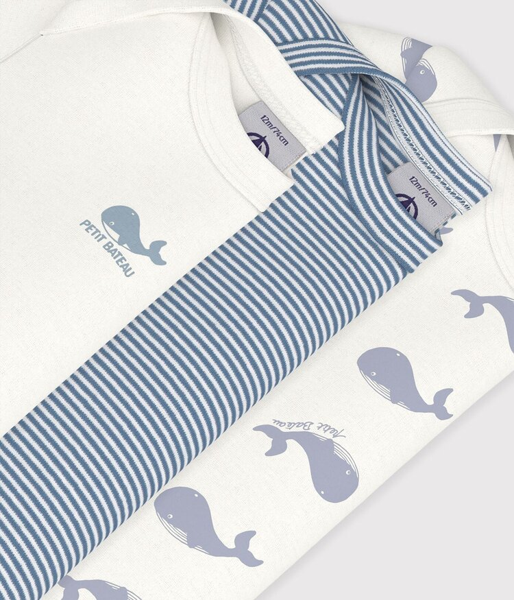 Petit Bateau Lot de 3 Bodies Petit Bateau Garçon