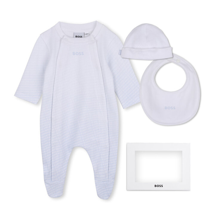 Hugo Boss Ensemble Pyjama Bonnet & Bavoir Hugo Boss Garçon