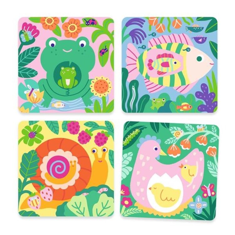 Djeco Coloriages Magiques - Coucou Caché Maman-Bébé du Jardin Djeco