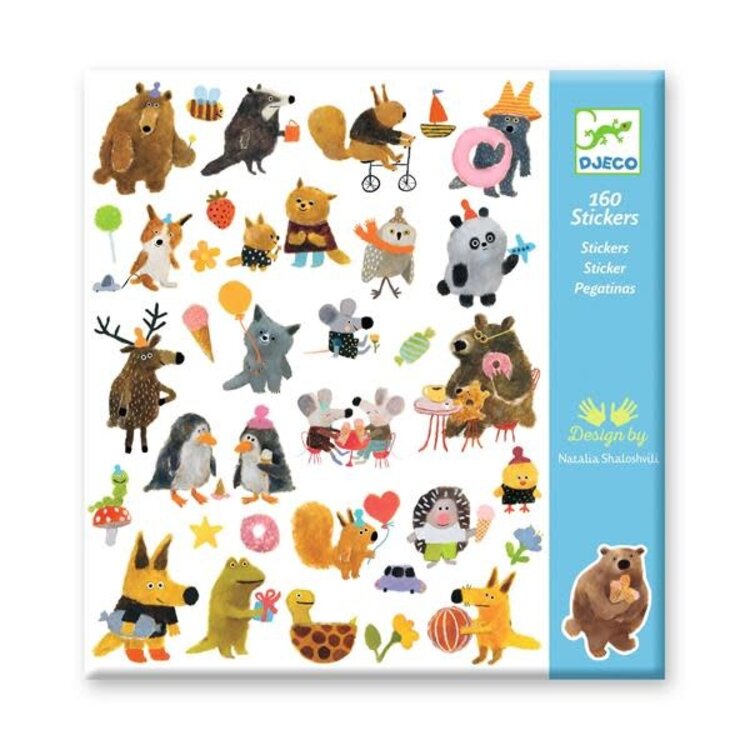 Djeco Djeco Stickers Autocollants - Fluffy Friends