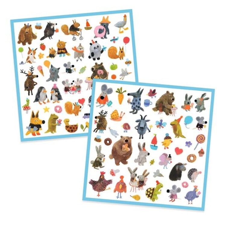 Djeco Autocollants - Fluffy Friends Djeco