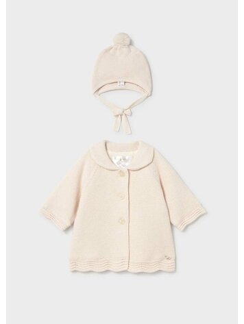 Mayoral Manteau & Bonnet en Tricot Mayoral Fille