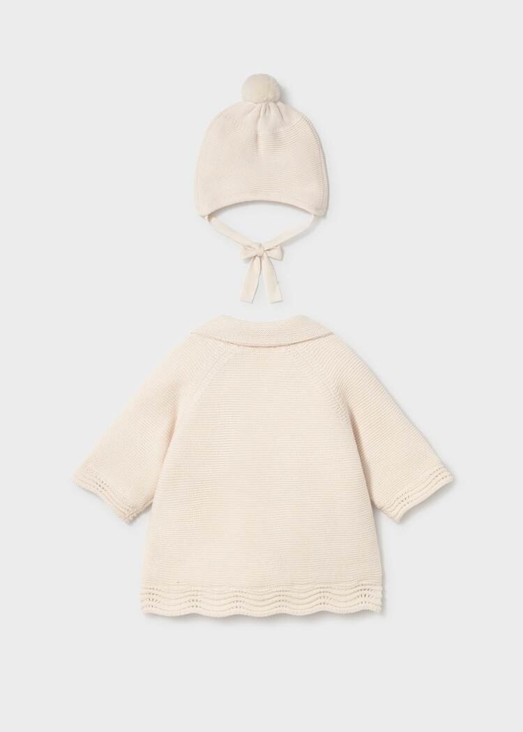 Mayoral Manteau & Bonnet en Tricot Mayoral Fille